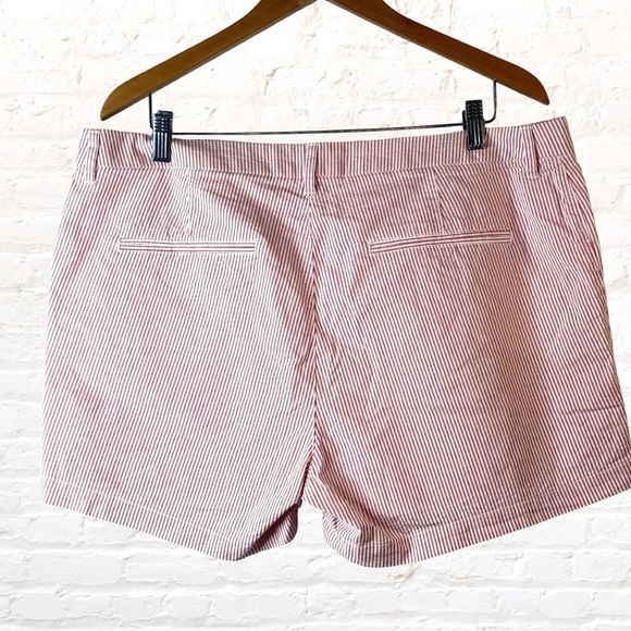 Old Navy Size 16 Everyday Shorts 2 pack Solid Pink and Pink Stripe Seersucker - Picture 8 of 9
